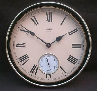 Vintage Sunbeam Quartz Wall Clock Roman Numerals Antique Style Brass Tone