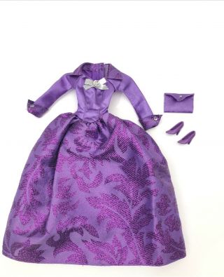 Vintage Barbie Purple Evening Wear Gown Dress Fashion Avenue 1997 Mattel 18120