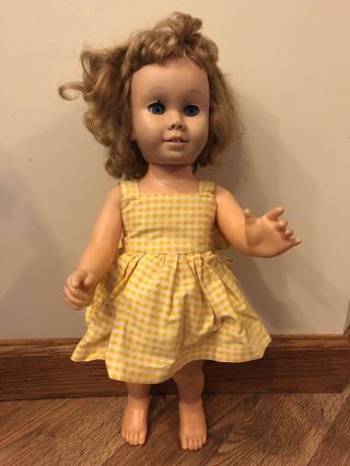 Vintage Chatty Cathy Doll Blonde Hair 1960 