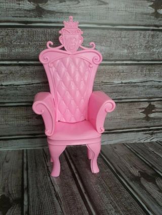 Mattel Barbie Doll Furniture Pink Throne Chair Swan Lake Castle Palace Prince