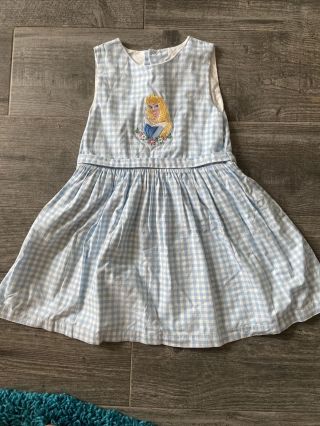 Vintage Disney Cinderella Gingham Dress Size 7/8