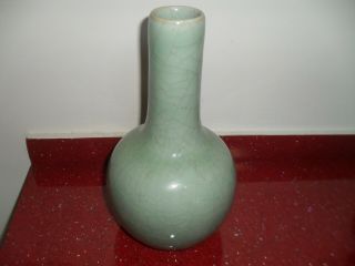 chinese celadon crackle glaze bottle vase 2