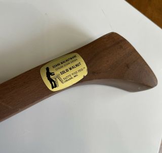 Vintage Walking Stick Cane Solid Walnut Wood Ozark Walnutware 34”