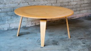 Mid Century Eames Ctw Style Molded Plywood Coffee Table