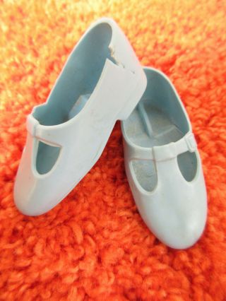 Blue Mary Jane Shoes For Vintage Ideal Velvet Mia Dina Doll -