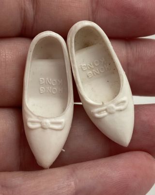 Vintage Ideal Tammy Doll White Kitten Heels Shoes Hong Kong