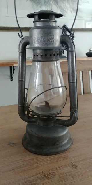 Vintage Antique Beacon Railroad / Barn Oil Lamp Lantern Made In Canada L@@k Nr