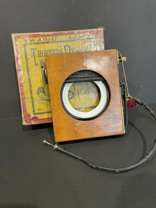 Antique Wooden Thornton Pickard Time And Instant Camera Shutter W/ Box