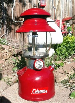Vintage Coleman Cherry Red Lantern Model 200 A Made In December 1961