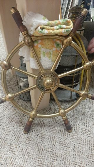 Vintage John Hastie & Co Greenock Ship Wheel
