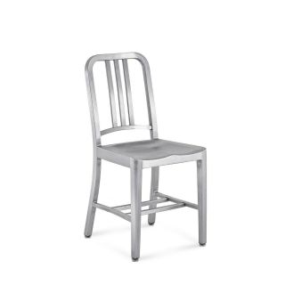 Authentic Emeco 1006 Navy Chair Brushed Aluminum Chair Dining Retro Vintage Look