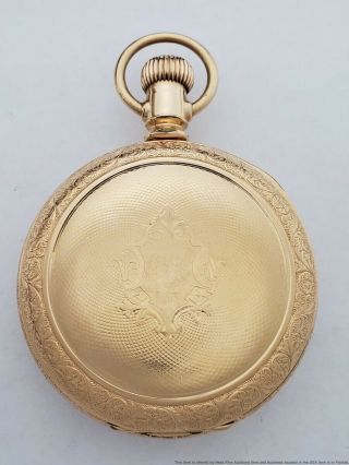 Ultra Antique Waltham Model 1883 Grade 825 Pocket Watch Size 18s 17 Jewels 2