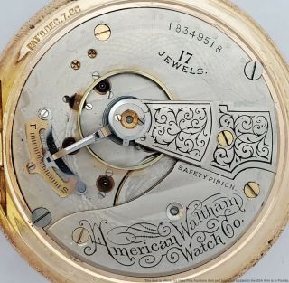 Ultra Antique Waltham Model 1883 Grade 825 Pocket Watch Size 18s 17 Jewels 4