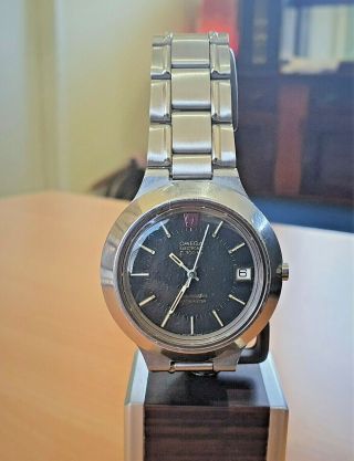 Vintage Ss Omega F300 " Cone " Electronic Tuning Fork Watch Cal 1250 (esa9162)