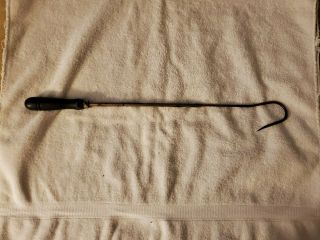 Hand Gaff 2 Piece 21 Inches Long 2 1/4 Inch Wide Hook Black Wood Handle