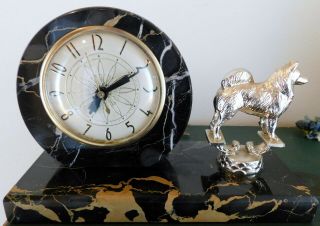Antique Samoyed Spitz American Eskimo Clock