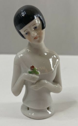 Vintage Antique Porcelain Half Doll Lady Figurine Germany