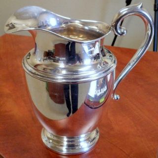 Antique Ca 1860 Sterling Silver Water Pitcher 20 T.  Oz Hallmarked Gump 