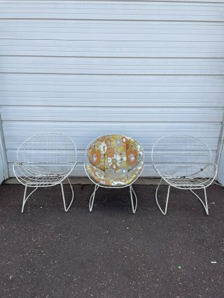 Vintage Mid Century Modern Homecrest Patio Chairs Set Of 3