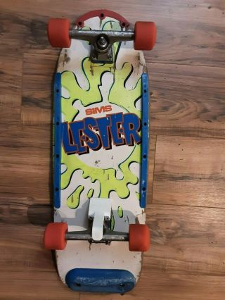 Vintage Sims Lester Complete Skateboard W/ Indy Stage 3 & Road Rider Conicals