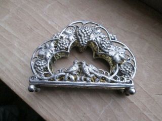 Antique Victorian Silver Plate Calling Card Holder