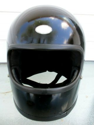 Vintage 1970 Bell Star Helmet " Small Window " Model - Black Size 7 1/2