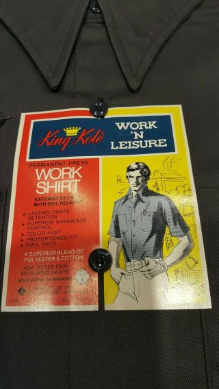 Vintage Work Shirts NWT Sears/King Kole LARGE Long and Short Sleeves 16 - 16.  5 3