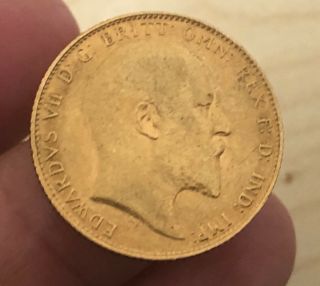 Antique Gold Full Sovereign Edward Vii - 1907