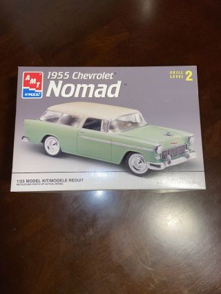 1955 Chevrolet Nomad Amt 1:25 Scale Model Kit Opened Box/ Parts