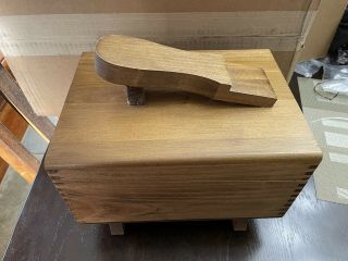 Vintage Kiwi Hand Crafted Shoe Valet Shoe Shine Wooden Box.  Dovetail Joints
