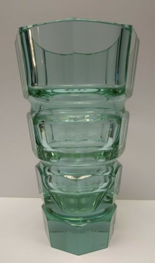 Antique Purple Green? Art Deco Glass Vase Attributed To Josef Hoffmann For Moser