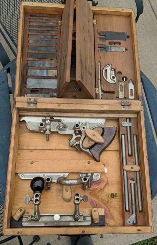 Antique Stanley 45 Combination Plane Set W/bits & Accessories
