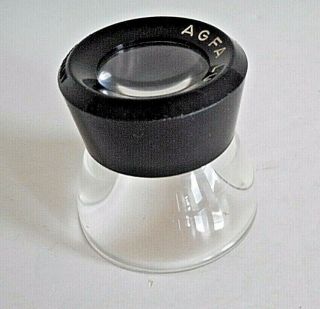 Vintage Antique Agfa Lupe 8x Magnifier Magnifying Lupe,  Mfg.  In Germany 1960 