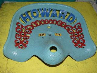 Vintage Howard Tractor Implement Seat Farm Cast Iron