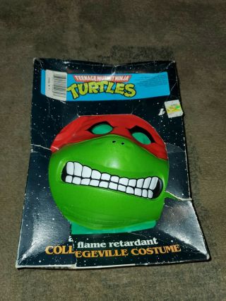 Vintage 1988 Nos Child Raphael Tmnt Mutant Ninja Turtle Halloween Costume,  Mask