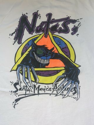 Santa Monica Airlines Sma Natas Crazy Cat Shirt Vintage 80s Skateboard