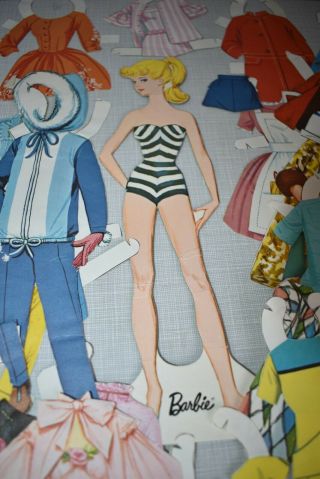 Rare Whitman 1971 1962 Barbie And Ken Cut Outs Vintage Paper Dolls Toy