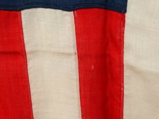 Antique 1908 - 1912 46 Star US American Flag Wool Sewn Stars Provenance 5