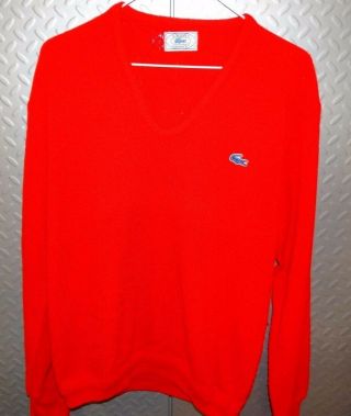 17445 Vintage Retro Womens Hispter Izod Lacoste Pullover Sweater L Large