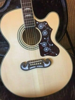 Epiphone Ej - 200sce - Acoustic / Electric Guitar - Natural