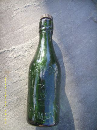 Antique Green Glass English Beer Bottle J.  A.  Devenish & Co Ltd Weymouth