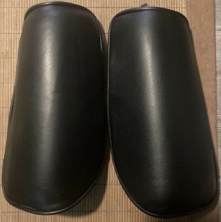 Herman Miller Eames Lounge Chair Armrests Pads Thick Soft Black Leather