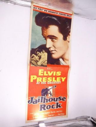Vintage 1957 Elvis Presley Jailhouse Rock Mgm Movie Poster 57/533