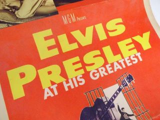 Vintage 1957 Elvis Presley Jailhouse Rock MGM Movie Poster 57/533 4