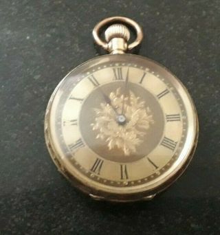 A 18ct/18k Antique Solid Gold Swiss Ornate Pocket Watch Full Order