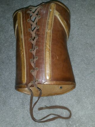 Antique Medical Scoliosis Corset Leather Back Brace Small 1 