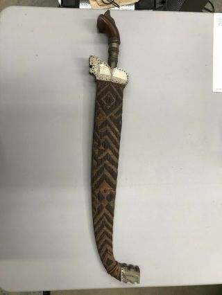 Antique Barong Sword With Sheath (eb1001431)