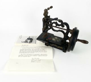 1860s Antique Cast Hand Crank Sewing Machine Nettleton Raymond Brattleboro,  Vt??