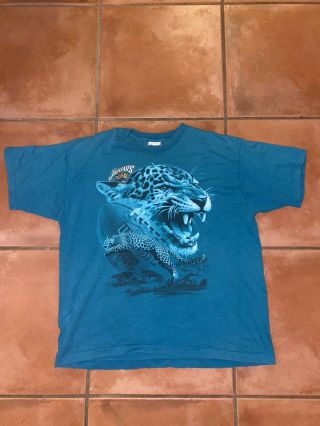 Vtg 90s Men’s Pro Player Jacksonville Jaguars T Shirt Single Stitch Usa Sz Xl
