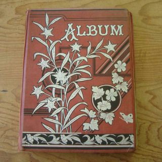 H79 - Victorian / Edwardian Scrap Album - Antique Scrapbook - 22 Pages,  44 Sides